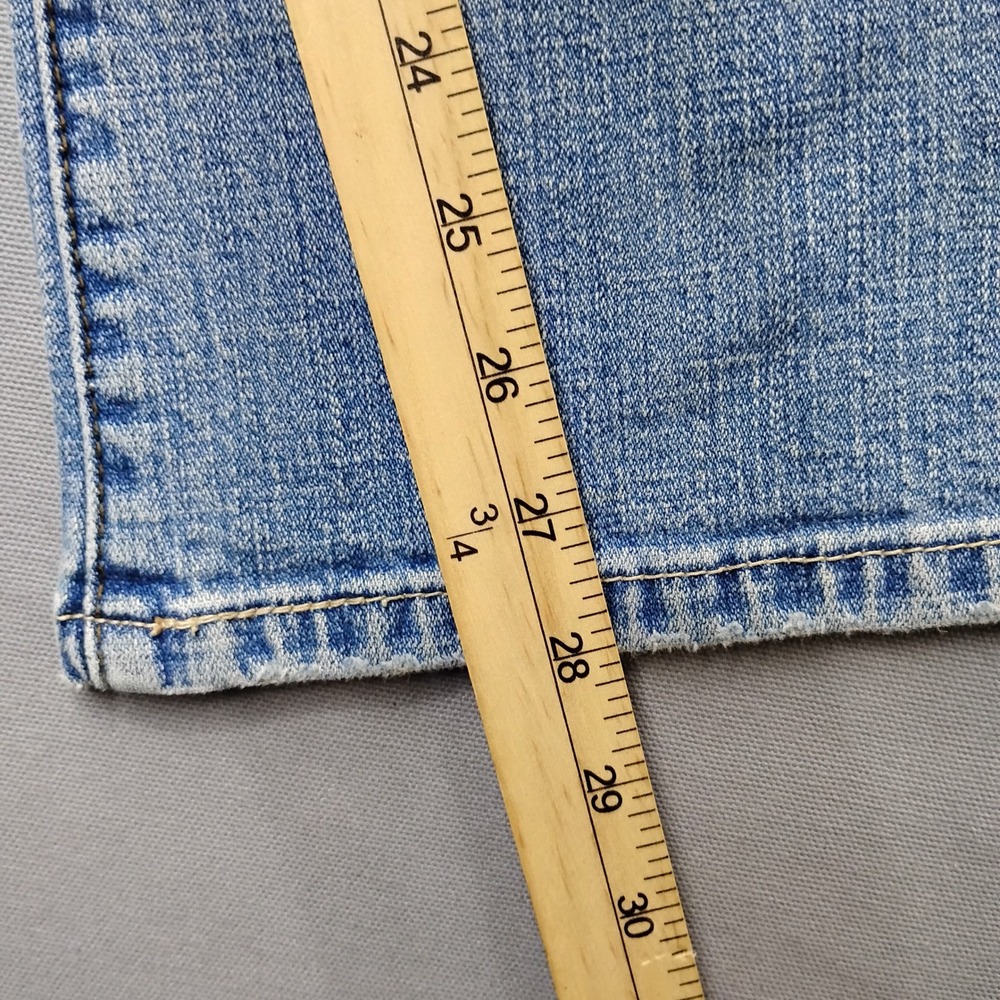 Levis 515 Flare Jeans Womens 14PM Light Wash Denim Mid Rise Petite Stretch 3458 - Picture 5 of 9
